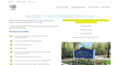 Desktop Screenshot of bloomfieldtennisclub.com