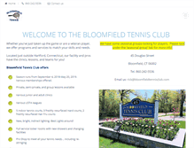 Tablet Screenshot of bloomfieldtennisclub.com